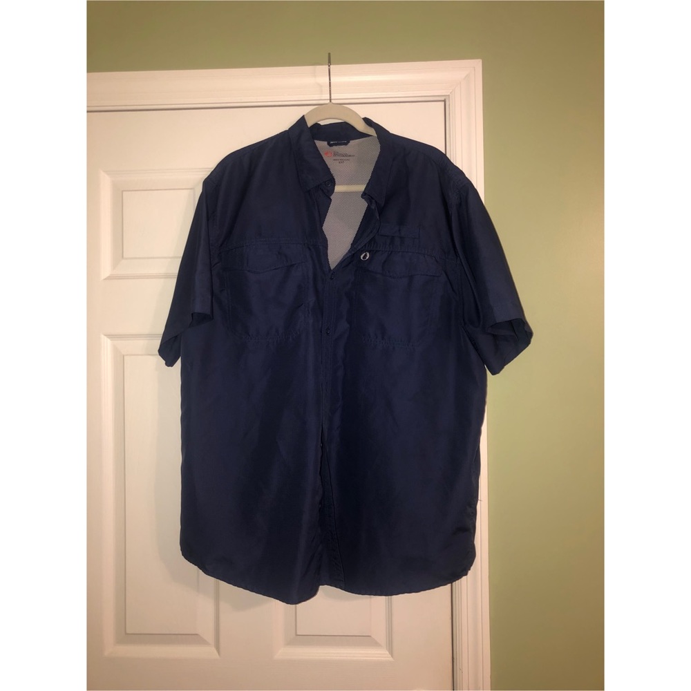 Men's Navy Casual Button Down Shirt
